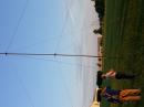 Moon Rise, at sunset, on a dipole